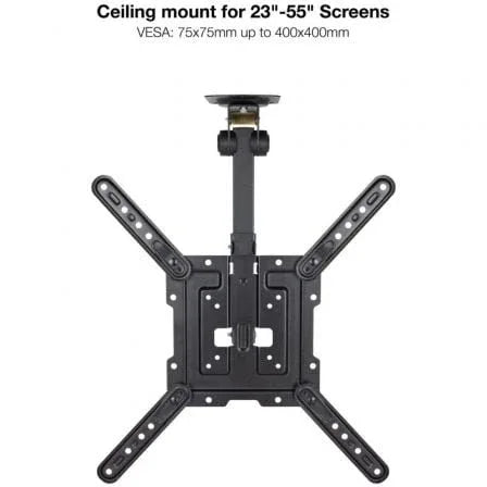 Soporte de Techo Giratorio/ Inclinable TooQ LPCE1123TSLI-B para TV de 23-55"/ hasta 20kg - PixelPlaza