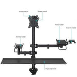 Soporte de Mesa para TPV 2 Monitores TooQ TQPM0003/ Giratorio/ Inclinable/ Rotatorio/ hasta 9kg - PixelPlaza