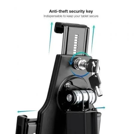 Soporte para Tablet TooQ TQTDS0811/ Antirrobo/ Negro - PixelPlaza