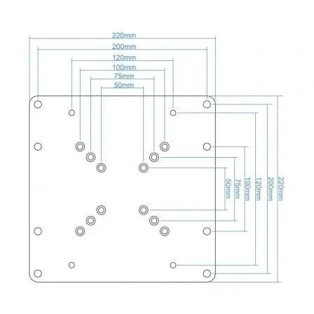 Soporte VESA 200x200 TooQ VMA0200-B/ hasta 30kg - PixelPlaza