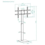 Soporte de Suelo Giratorio/Rotable TooQ FS2286M-B para TV 37-70"/ hasta 40kg - PixelPlaza