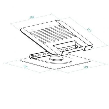 Soporte TooQ PH-DAFNE-G para Portátil/ Tablet hasta 17" - PixelPlaza