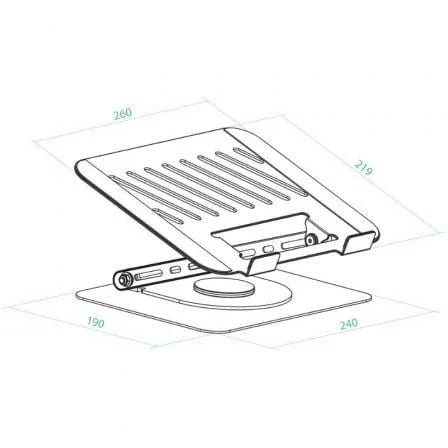 Soporte TooQ PH-DAFNE-S para Portátil/ Tablet hasta 17" - PixelPlaza