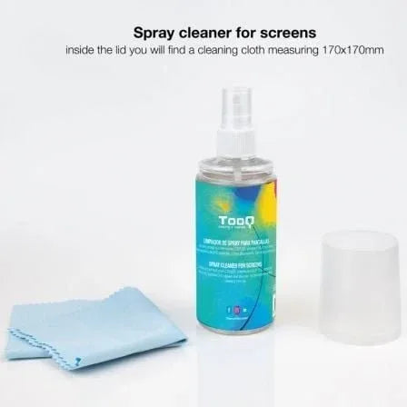 Kit Limpiador de Pantallas TooQ TQSC0016/ Spray 150ml + Paño Microfibra - PixelPlaza