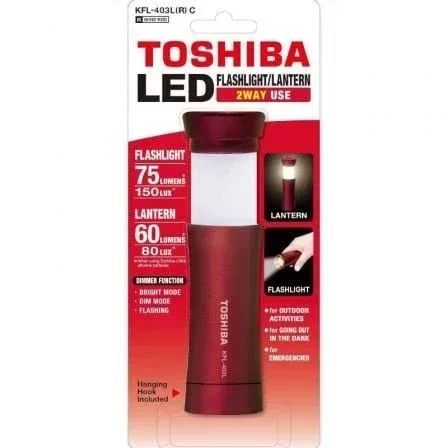 Linterna Toshiba KFL-403L/ 75 Lúmenes/ 3 pilas *AAA/ Roja - PixelPlaza