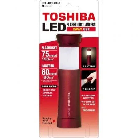 Linterna Toshiba KFL-403L/ 75 Lúmenes/ 3 pilas *AAA/ Roja - PixelPlaza