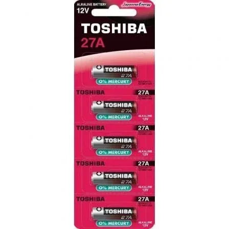 Pack de 5 Pilas 12V Toshiba 27A/ 12V/ Alcalinas - PixelPlaza