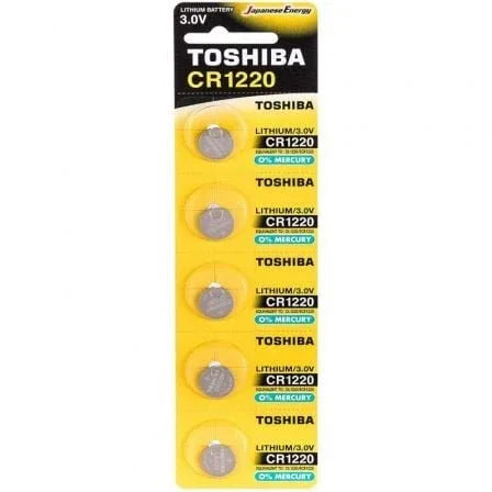 Pack de 5 Pilas de Botón Toshiba CR1220/ 3V - PixelPlaza