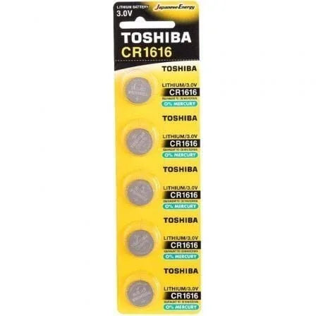 Pack de 5 Pilas de Botón Toshiba CR1616/ 3V - PixelPlaza