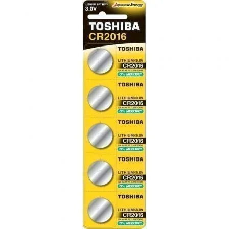 Pack de 5 Pilas de Botón Toshiba CR2016/ 3V - PixelPlaza