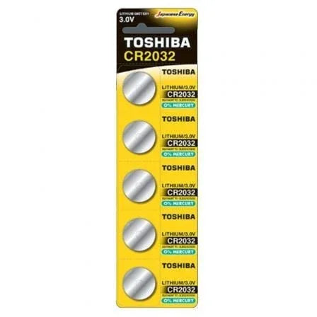 Pack de 5 Pilas de Botón Toshiba CR2032/ 3V - PixelPlaza