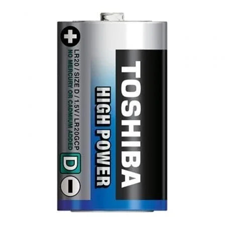 Pack de 2 Pilas D 2 Toshiba LR20/ 1.5V/ Alcalinas - PixelPlaza