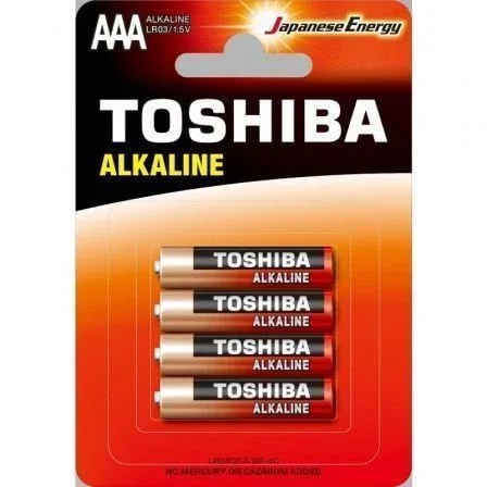 Pack de 4 Pilas AAA Toshiba Alkaline LR03/ 1.5V/ Alcalinas - PixelPlaza