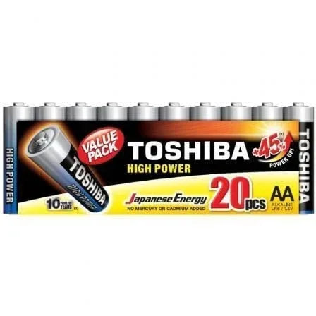 Pack de 20 Pilas AA Toshiba High Power LR6/ 1.5V/ Alcalinas - PixelPlaza