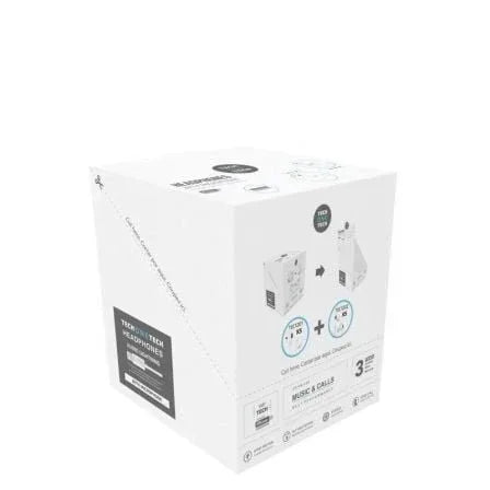 Expositor de Auriculares Tech One Tech earTECH TEC1203/ con Micrófono/ Lightning/ Incluye 10 Auriculares Blancos - PixelPlaza