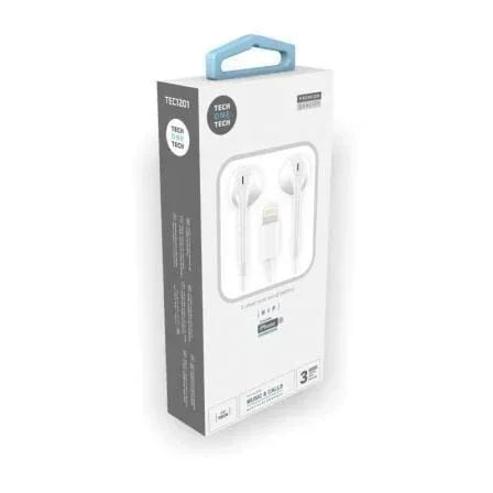 Auriculares Intrauditivos Tech One Tech earTECH HIP TEC1201/ con Micrófono/ Lightning/ Blancos - PixelPlaza