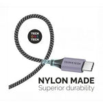 Cable USB 2.0 Tipo-C Tech One Tech TEC2023/ USB Tipo-C Macho - USB Macho/ 2m/ Gris - PixelPlaza