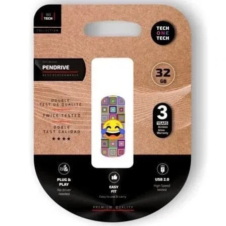 Pendrive 32GB Tech One Tech Emoji meparto USB 2.0 - PixelPlaza