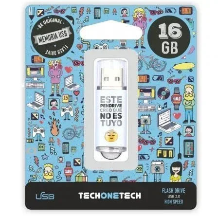 Pendrive 16GB Tech One Tech No Es Tuyo USB 2.0 - PixelPlaza