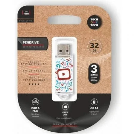 Pendrive 32GB Tech One Tech Video Dream USB 2.0 - PixelPlaza