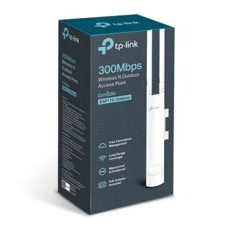 Punto de Acceso Inalámbrico TP-Link Omada EAP110 PoE 300Mbps/ 2.4GHz/ Antenas de 5dBi/ WiFi 802.11n/b/g - PixelPlaza
