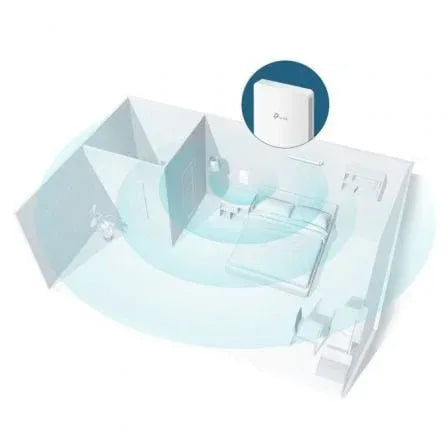 Punto de Acceso Inalámbrico TP-Link Omada EAP235-WALL PoE 1200Mbps/ 2.4GHz 5GHz/ Antenas de 4dBi/ WiFi 802.11ac/a/n/b/g 802.3af/at - PixelPlaza