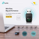 Mini Adaptador USB - WiFi TP-Link Archer T3U AC1300/ 1300Mbps - PixelPlaza