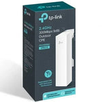 Punto de Acceso Repetidor Inalámbrico TP-Link CPE210 PoE 300Mbps/ 2.4GHz/ Antena de 9dBi/ WiFi 802.11n/b/g - PixelPlaza