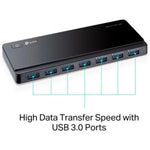 Hub USB 3.0 TP-Link UE330/ 7xUSB/ 1xMicroUSB DC/ Negro - PixelPlaza