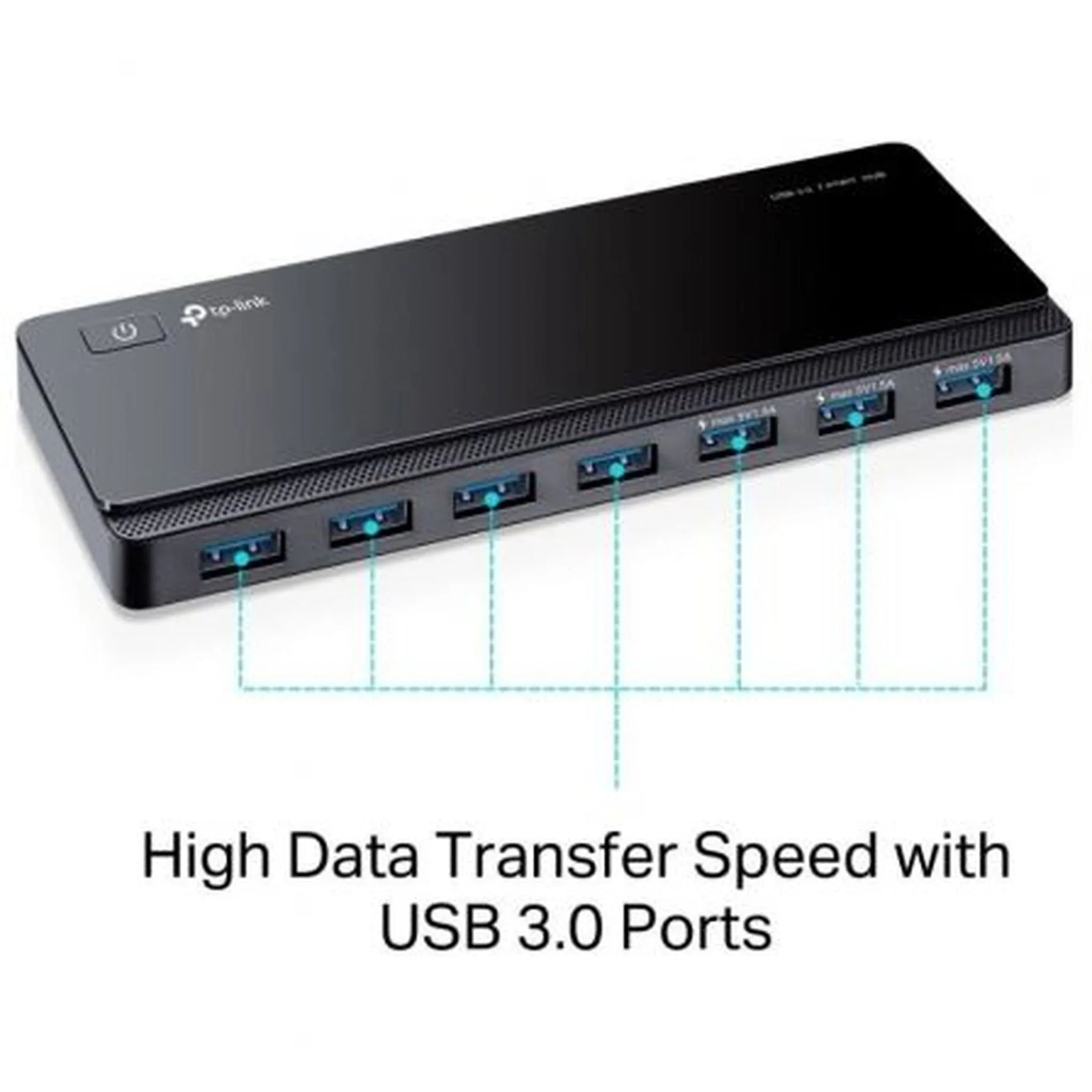 Hub USB 3.0 TP-Link UE330/ 7xUSB/ 1xMicroUSB DC/ Negro - PixelPlaza