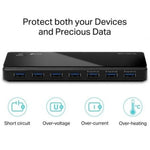 Hub USB 3.0 TP-Link UE330/ 7xUSB/ 1xMicroUSB DC/ Negro - PixelPlaza