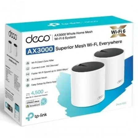 Sistema Mesh TP-Link Deco X55 3000Mbps/ 2.4GHz 5GHz/ Pack de 2 - PixelPlaza