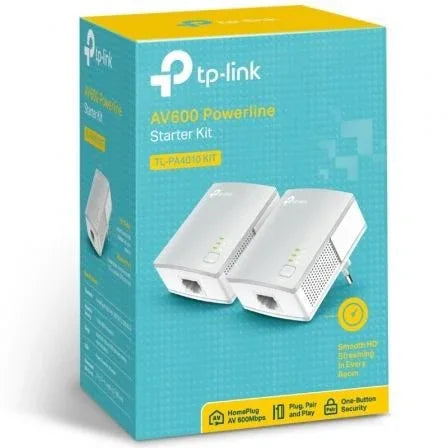 Adaptador Powerline TP-Link TL-PA4010Kit 600Mbps/ Alcance 300m/ Pack de 2 - PixelPlaza