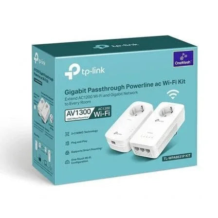 Adaptador Powerline TP-Link TL-WPA8631P 1300Mbps/ Alcance 300m/ Pack de 2 - PixelPlaza