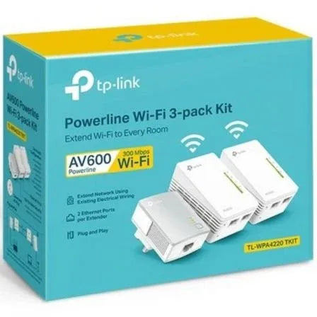 Adaptador Powerline TP-Link WPA4220TKit 500Mbps/ Alcance 300m/ Pack de 3 - PixelPlaza
