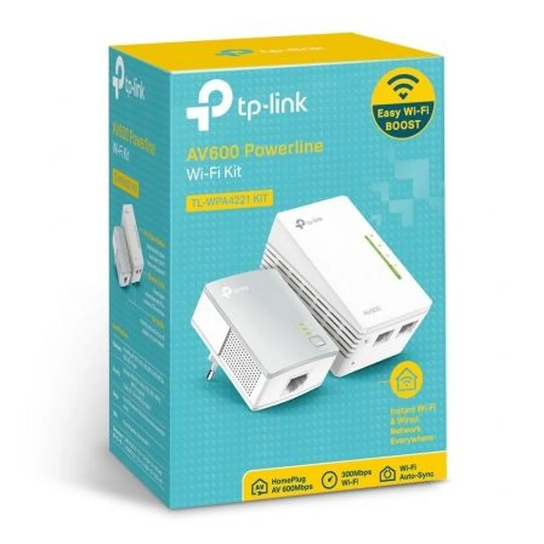 Adaptador Powerline TP-Link WPA4221KIT 600Mbps/ Alcance 300m/ Pack de 2 - PixelPlaza