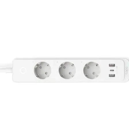 Regleta Inteligente TP-Link Tapo P300/ 3 Tomas de corriente/ 2 USB Tipo-A/ 1 USB Tipo-C/ WiFi/ Blanca - PixelPlaza