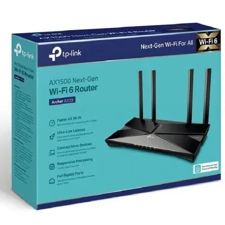 Router Inalámbrico TP-Link Archer AX10/ WiFi 6/ 1500 Mbps/ 2.4GHz 5GHz/ 4 Antenas/ WiFi 802.11ax/ac/n/a/ - n/b/g - PixelPlaza
