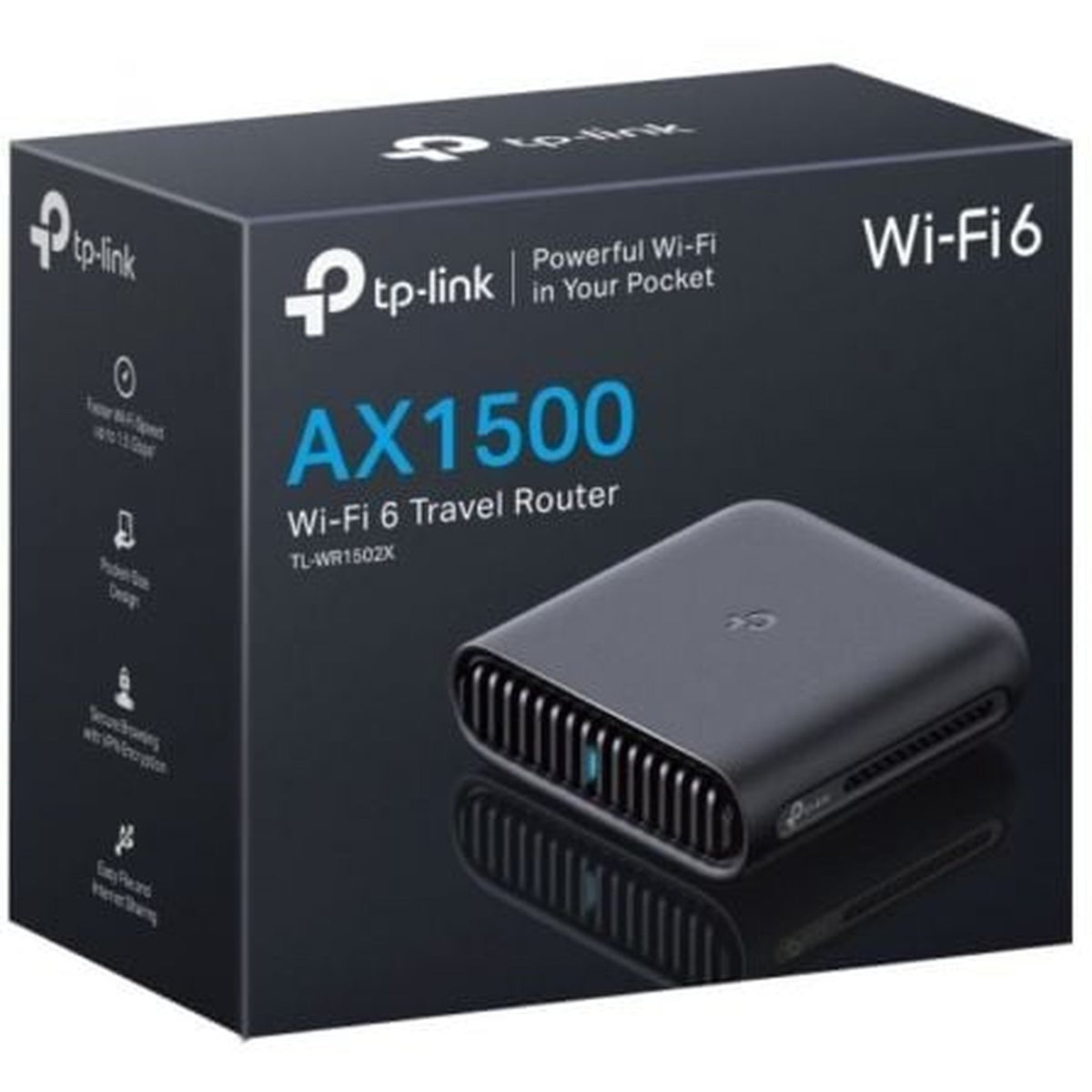 Router de Viaje Inalúmbrico 4G TP-Link TL-WR1502X 1500Mbps/ 2.4GHz 5GHz/ WiFi 802.11ax/ac/n/a/b/g/n