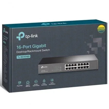 Switch TP-Link TL-SG1016D 16 Puertos/ RJ-45 10/100/1000 - PixelPlaza