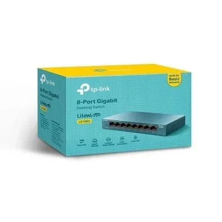 Switch TP-Link LS108G 8 Puertos/ RJ-45 10/100/1000 - PixelPlaza