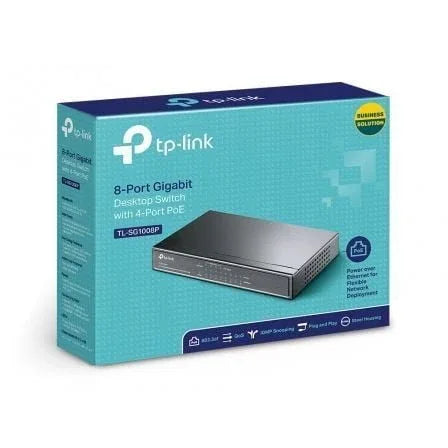 Switch TP-Link TL-SG1008P 8 Puertos/ RJ-45 10/100/1000 PoE - PixelPlaza