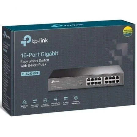 Switch TP-Link TL-SG1016PE/ 16 Puertos/ RJ45 10/100/1000/ PoE+ - PixelPlaza