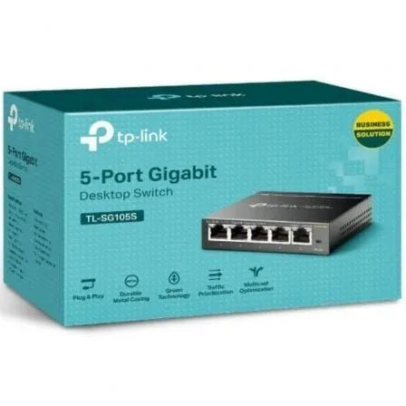 Switch TP-Link TL-SG105S 5 Puertos/ RJ-45 10/100/1000 - PixelPlaza