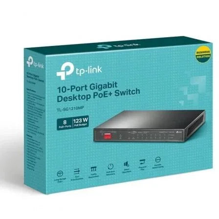 Switch TP-Link TL-SG1210MP 10 Puertos/ RJ-45 10/100/1000/ PoE+ - PixelPlaza