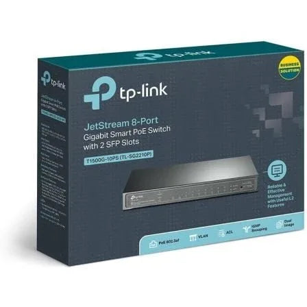 Switch TP-Link Smart Gigabit TL-SG2210P 10 Puertos/ RJ-45 10/100/1000 PoE/ SFP - PixelPlaza