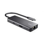 Docking USB Tipo-C Trust Dalyx/ 2xUSB/ 2xUSB Tipo-C/ 1xHDMI 4K/ 1xRJ45/ Gris - PixelPlaza