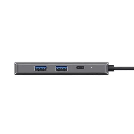 Docking USB Tipo-C Trust Dalyx/ 2xUSB/ 2xUSB Tipo-C/ 1xHDMI 4K/ 1xRJ45/ Gris - PixelPlaza