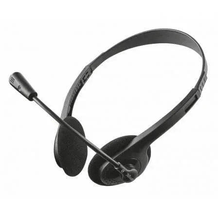 Auriculares Trust Primo Chat/ con Micrófono/ Jack 3.5/ Negros - PixelPlaza