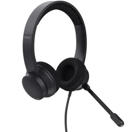 Auriculares Trust Ayda/ con Micrófono/ USB/ Negros - PixelPlaza